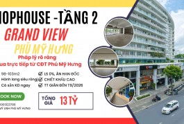 BÁN SHOPHOUSE PHÚ MỸ HƯNG - MUA TT CĐT- VỊ TRÍ ĐẸP NHẤT- 0901323786